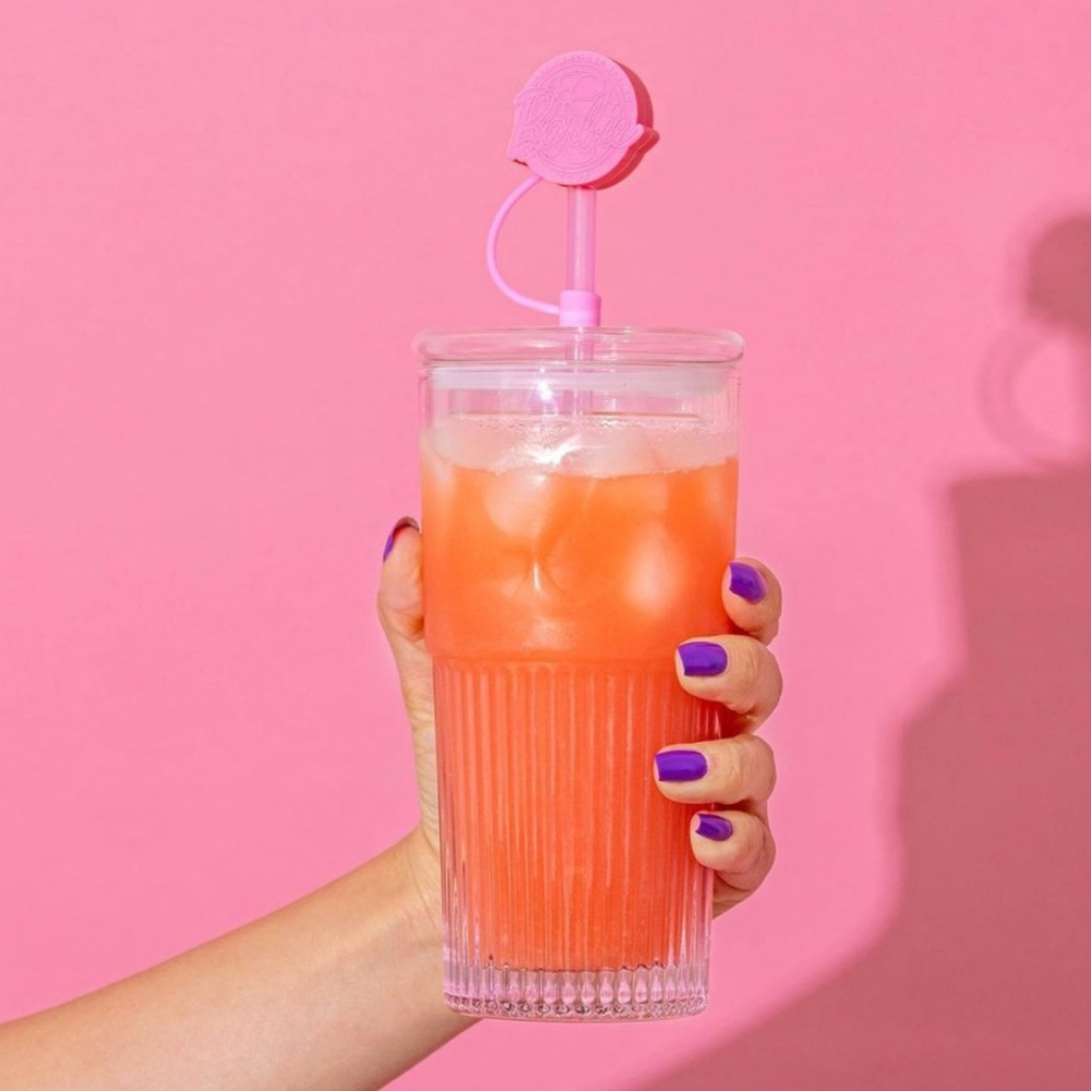 Barbie glass tumbler 19 oz Barbie dreamhouse living tour